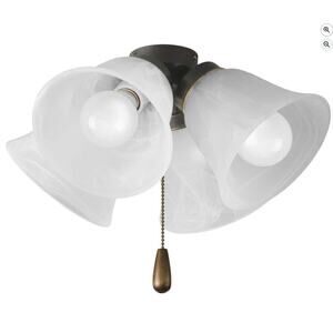 Progress Lighting P2643-20WB Fan Light Kit, Antique Bronze
